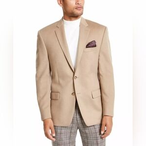 New Ralph Lauren Men's Luxury Wool Classic-Fit Camel Sport Blazer, size 44L